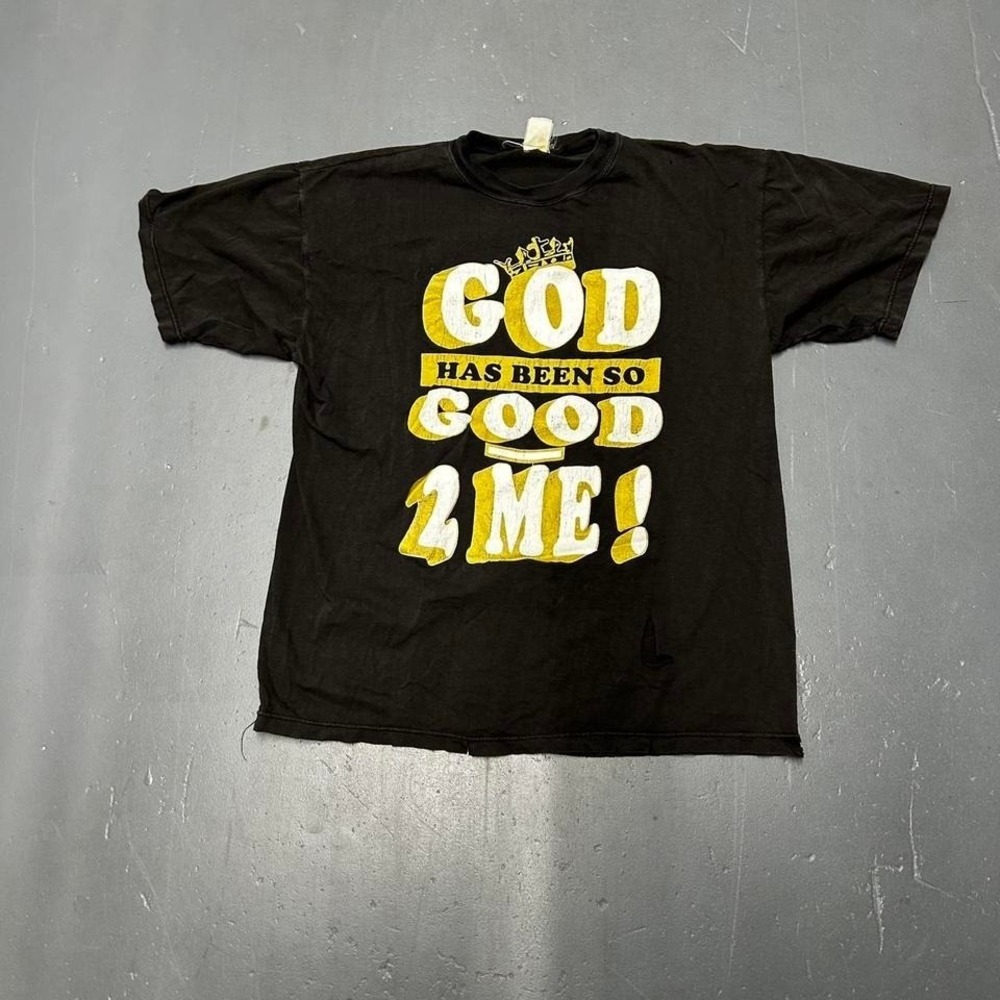 Vintage 90s rap tee style "god has been so good 2 me" Jesus tshirt